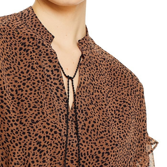 AQUA Printed Ruffled Mini Dress - 100% Exclusive In Leopard - Picture 3 of 9